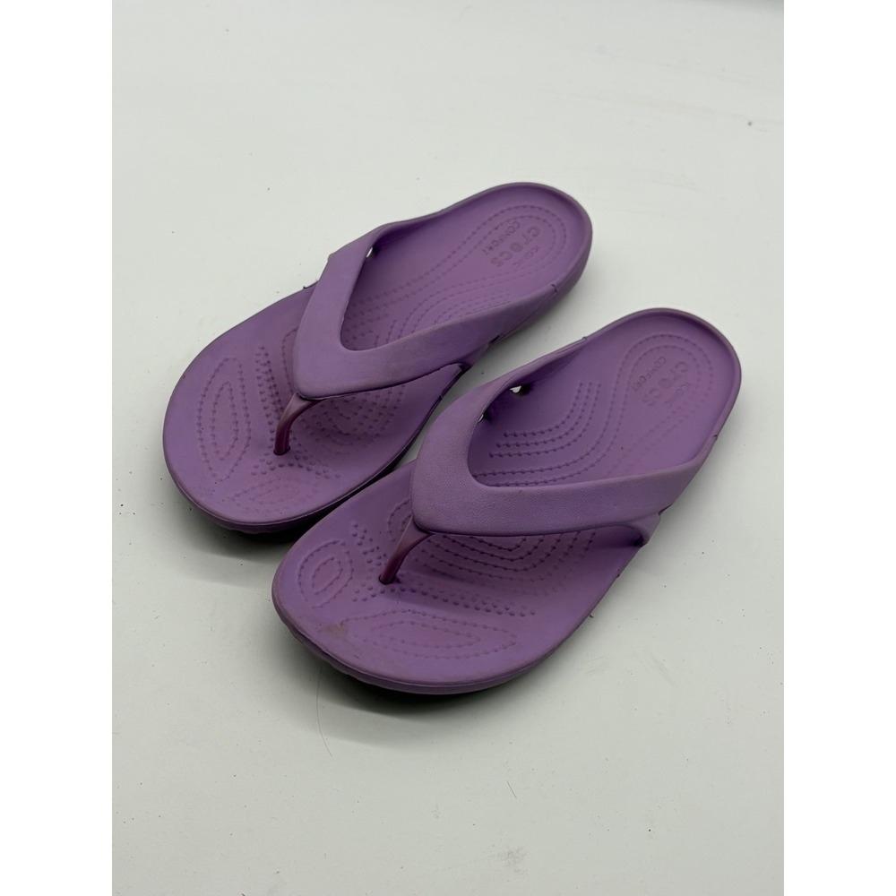 Crocs Women's Kadee II Flip Flop Summer Sandals Purple Size 7